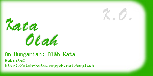 kata olah business card