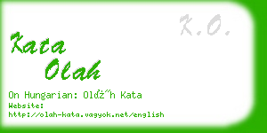 kata olah business card